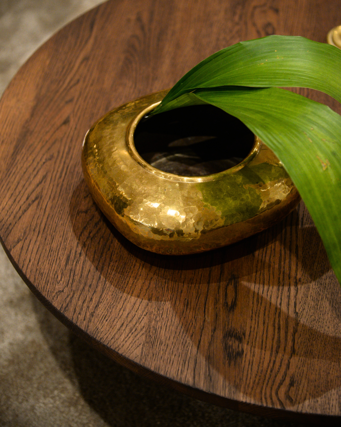 Hammered Brass Pillow Bowl