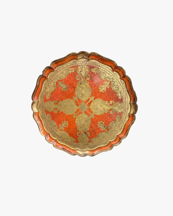 Vintage Florentine Olive Wood Serving Trays