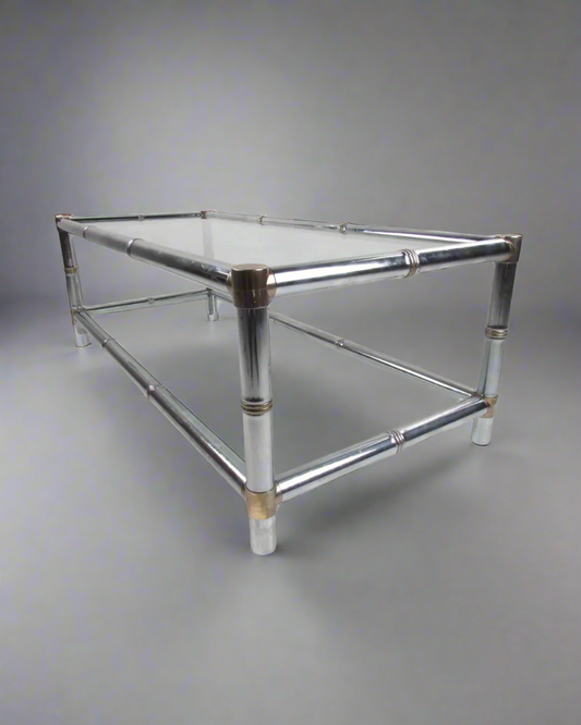 Chrome Bamboo Coffee Table