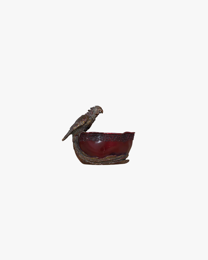 Crimson Perched Parrot Bowl