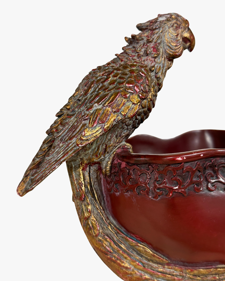 Crimson Perched Parrot Bowl