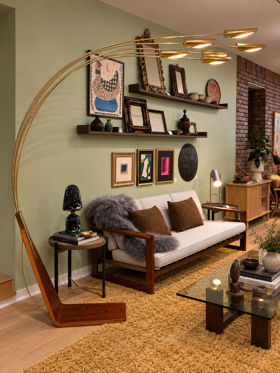 Goffredo Reggiani Six-Arm Arc Floor Lamp