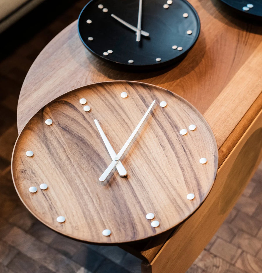 Ash Black Wall Clock by Finn Juhl