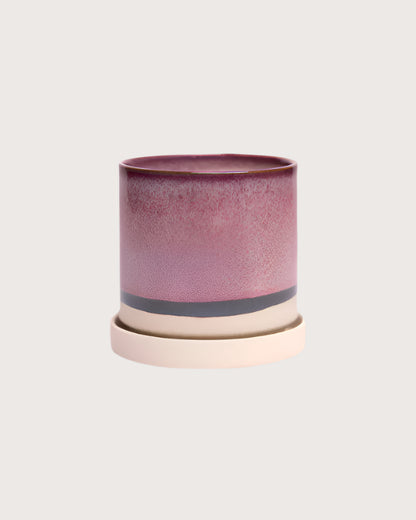 Burgundy Ceramic Pot
