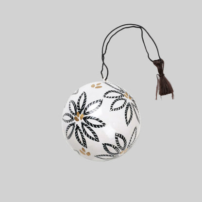 Holiday Hand-painted Ornament – Bauble Flower (Set of 6)