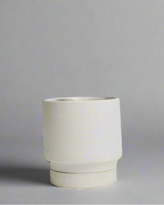 White Casey Porcelain Modern Pot