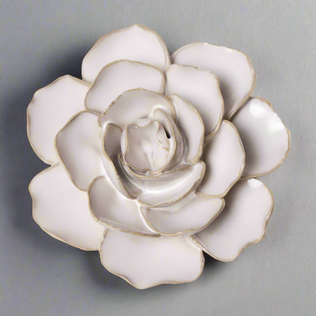 Coastal Ceramic Flower Ivory Ranunculus
