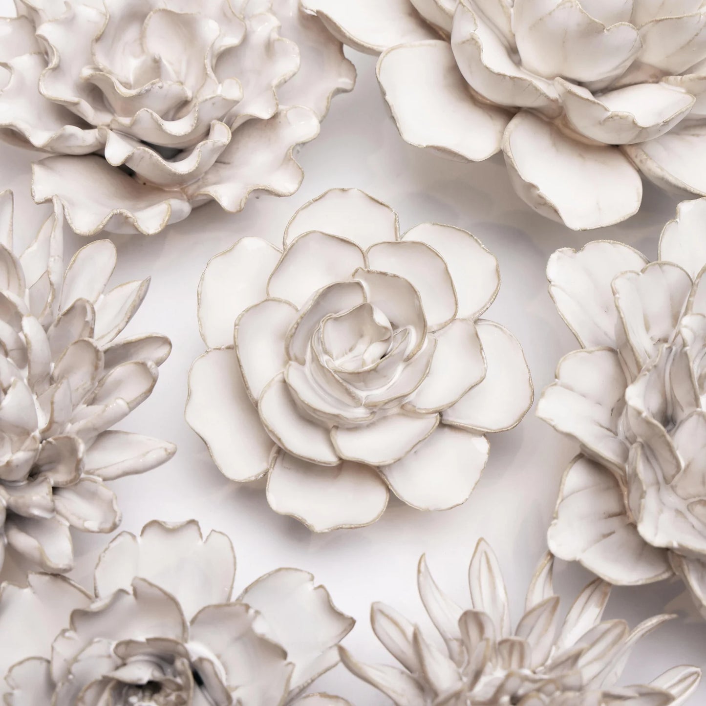 Coastal Ceramic Flower Ivory Ranunculus