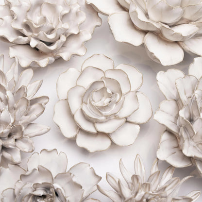 Coastal Ceramic Flower Ivory Ranunculus