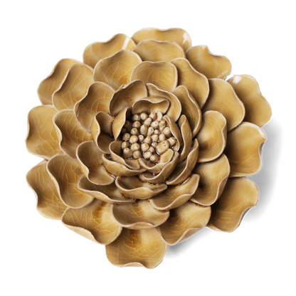 English Garden Ceramic Flower Caramel Charm Peony