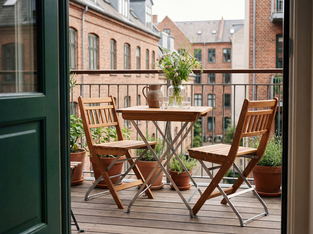 M26 Teak Balcony Table
