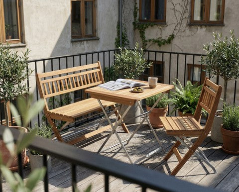 M24 Teak Balcony Bench