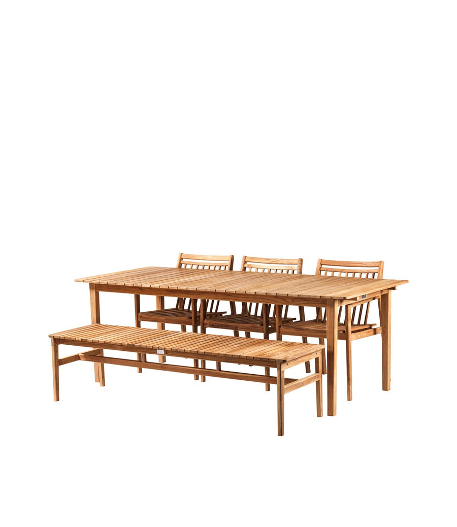 M10 Teak Garden Bench Without Backrest