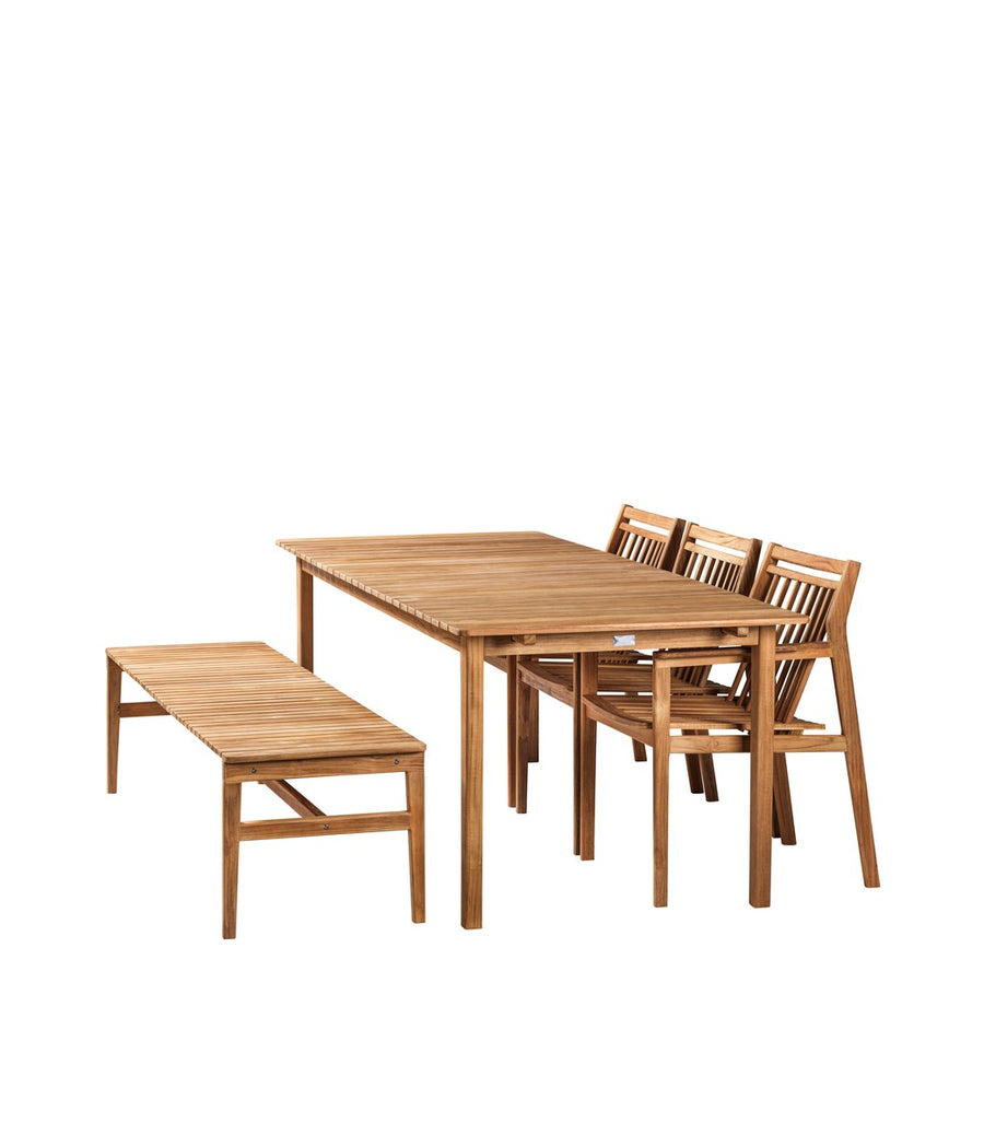 M10 Teak Garden Bench Without Backrest