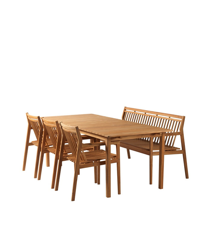 M11 Teak Garden Bench With Backrest