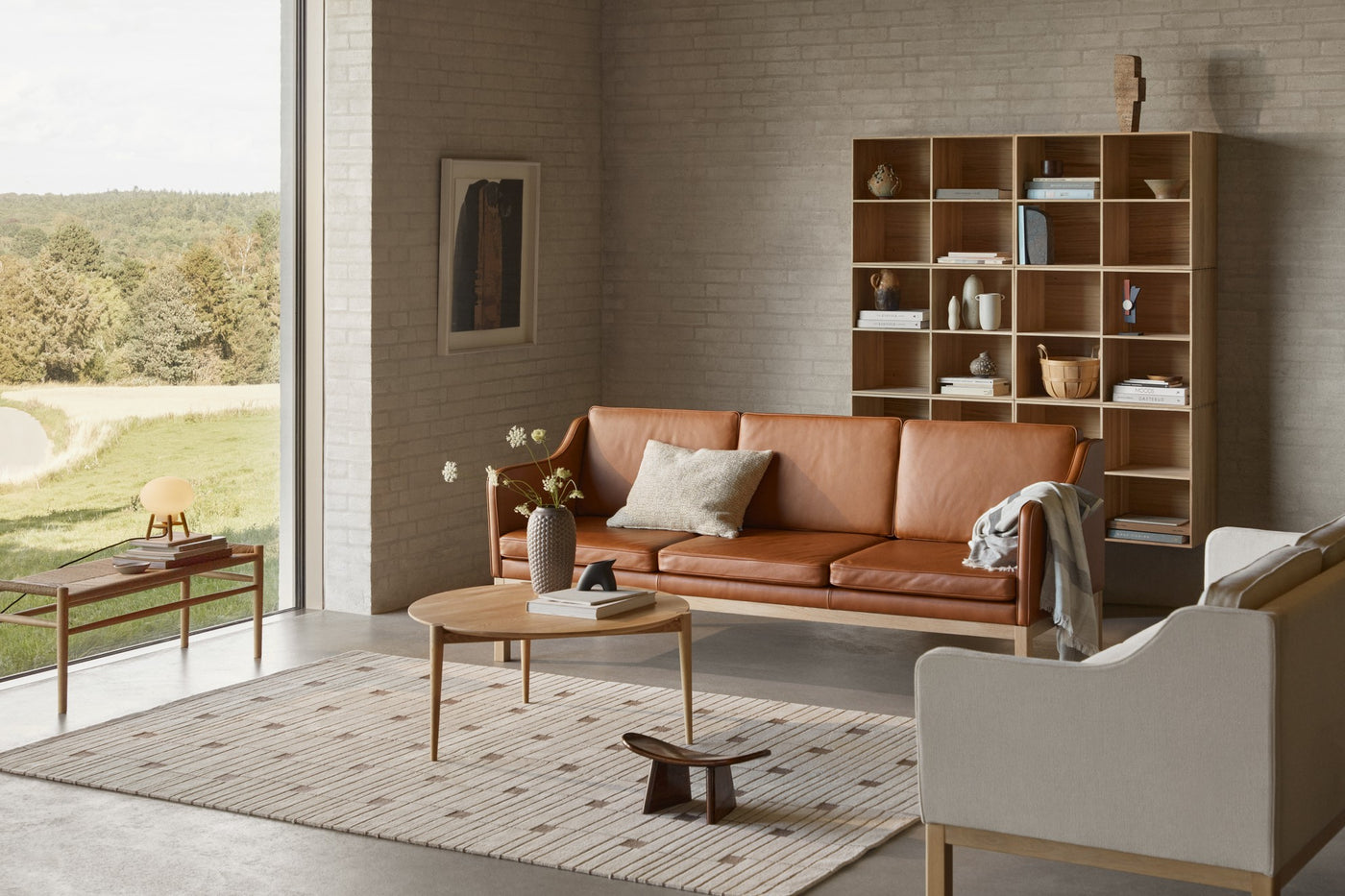 L43 Oak 3-Seat Sofa