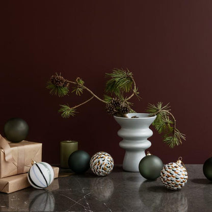 Holmegaard Bauble Holiday Ornament, green stripe (x1)