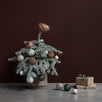 Holmegaard Bauble Holiday Ornament, green stripe (x1)