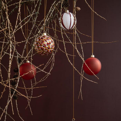 Holmegaard Bauble Holiday Ornament, green stripe (x1)