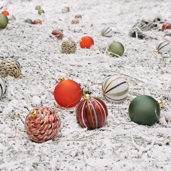 Holmegaard Bauble Holiday Ornament, green stripe (x1)