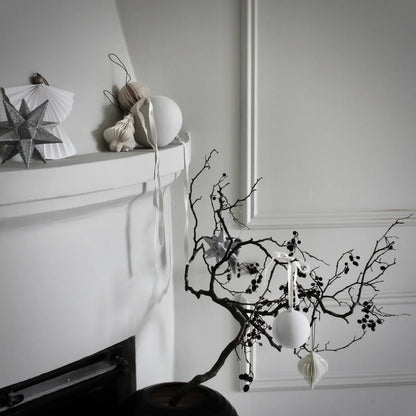 Velvet Holiday Ornament, dove grey (x1)