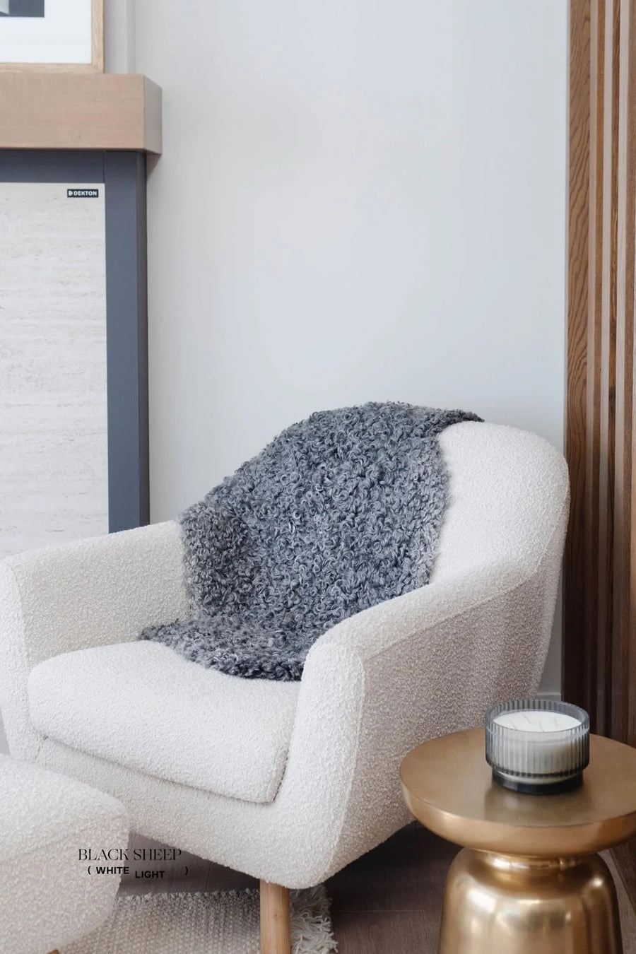 Gotland Long Wool Sheepskin, Grey