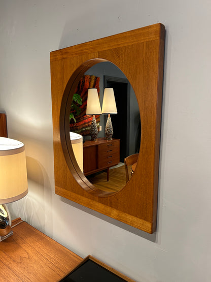 Odense Oval Teak Mirror