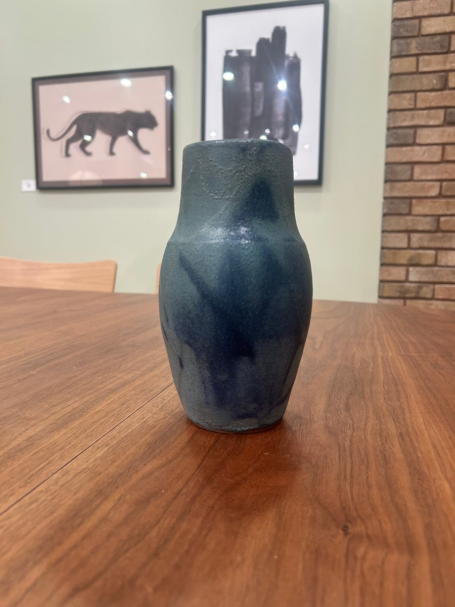 Slate Blue Textured Vase