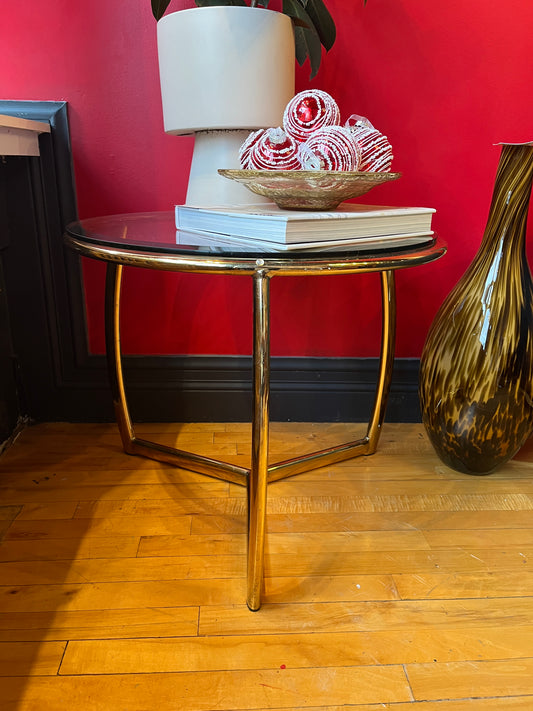 Munich Atelier Glass and Brass Occasional Table