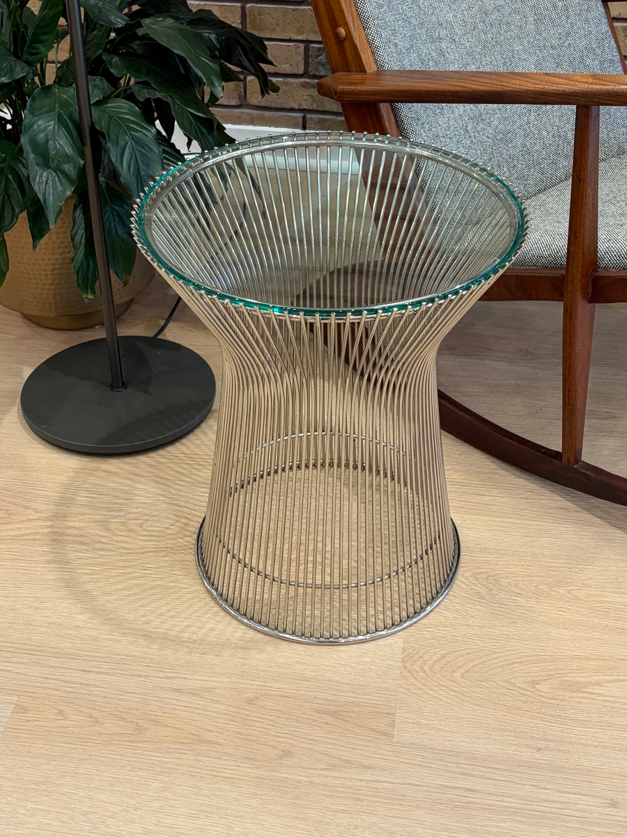 Barred Glass Side Table