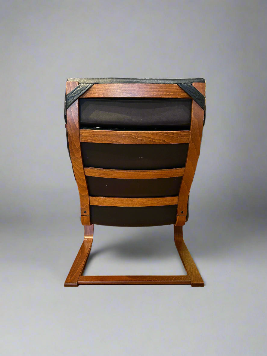 Noboru Nakamura Leather Lounge Chairs