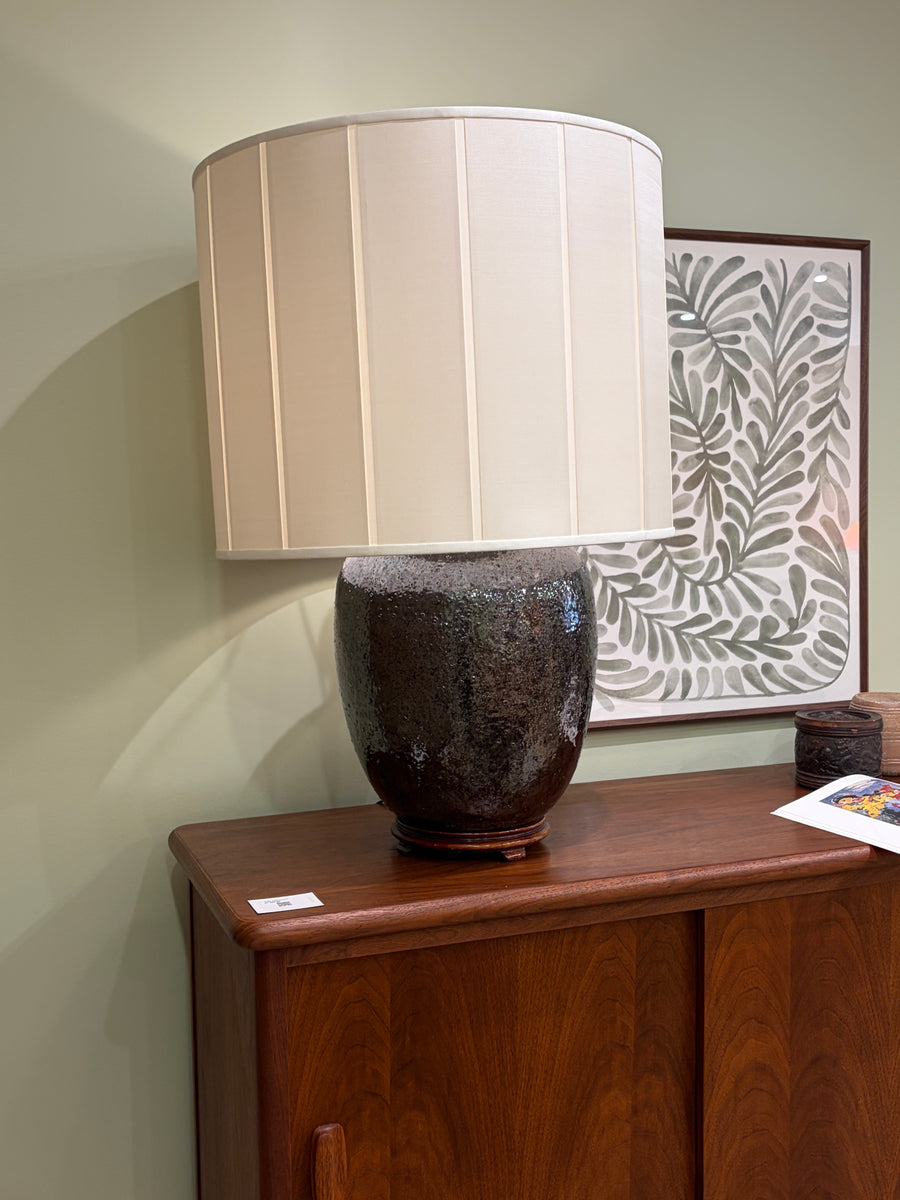 Textured Glazed Table Lamp