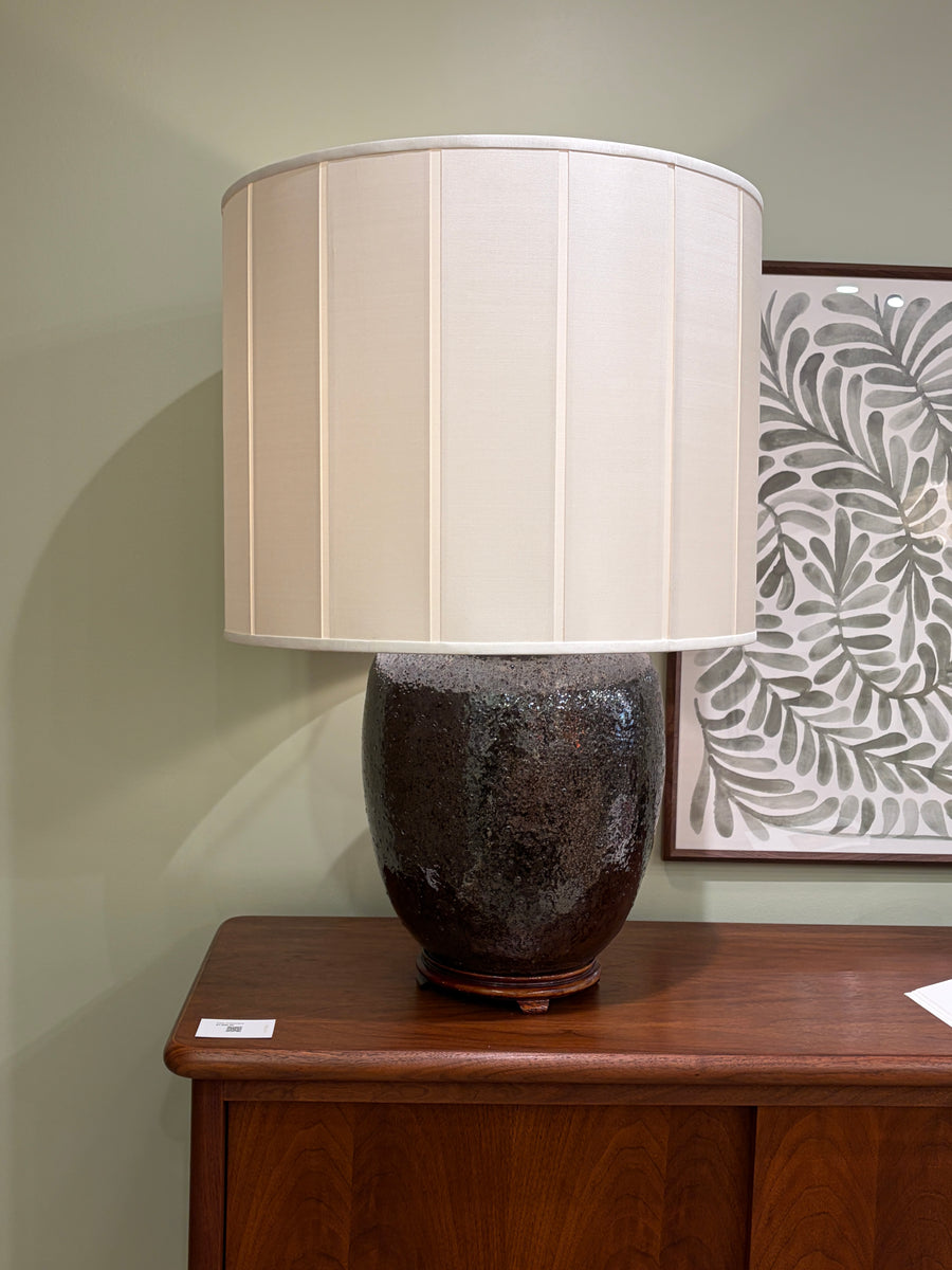 Textured Glazed Table Lamp