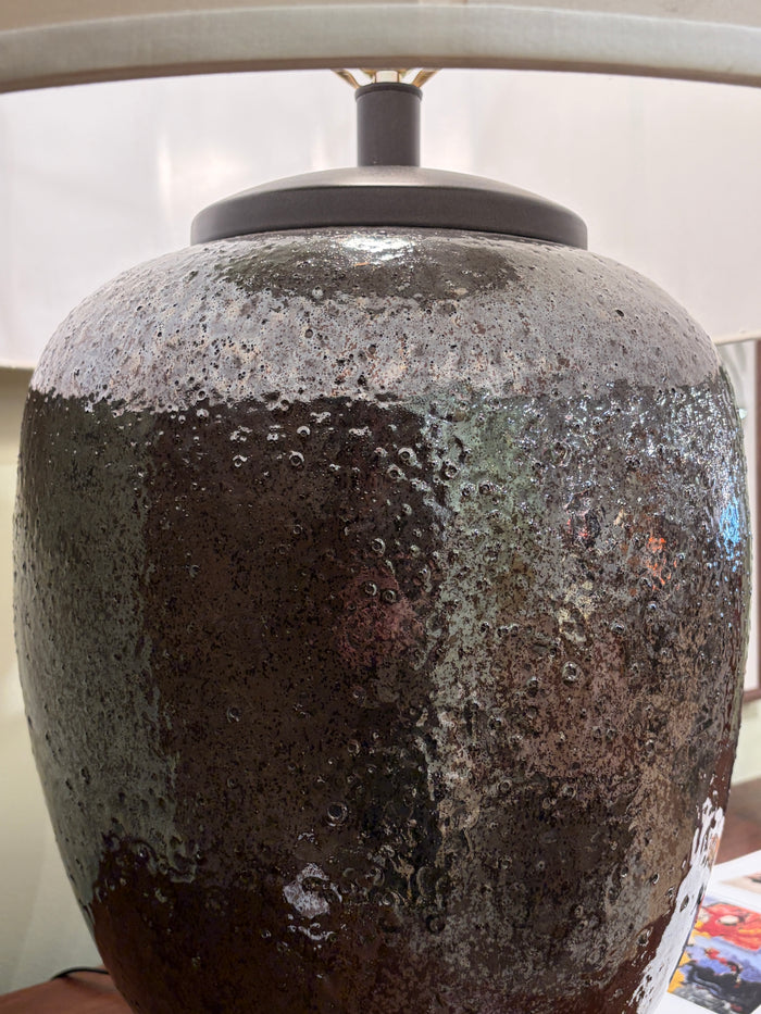 Textured Glazed Table Lamp