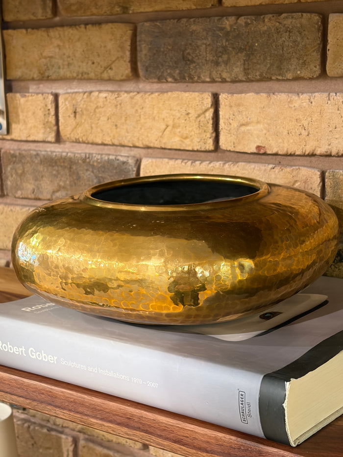 Hammered Brass Pillow Bowl