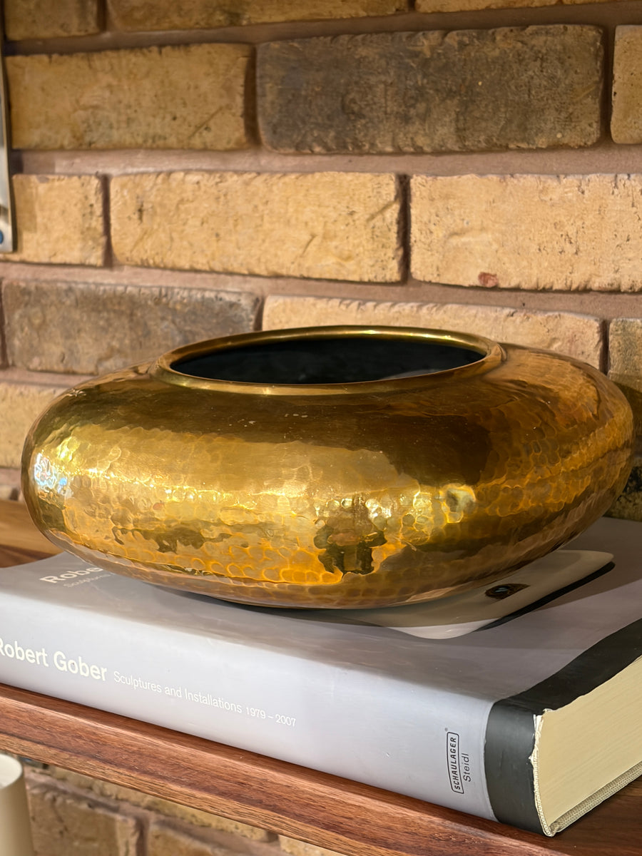 Hammered Brass Pillow Bowl