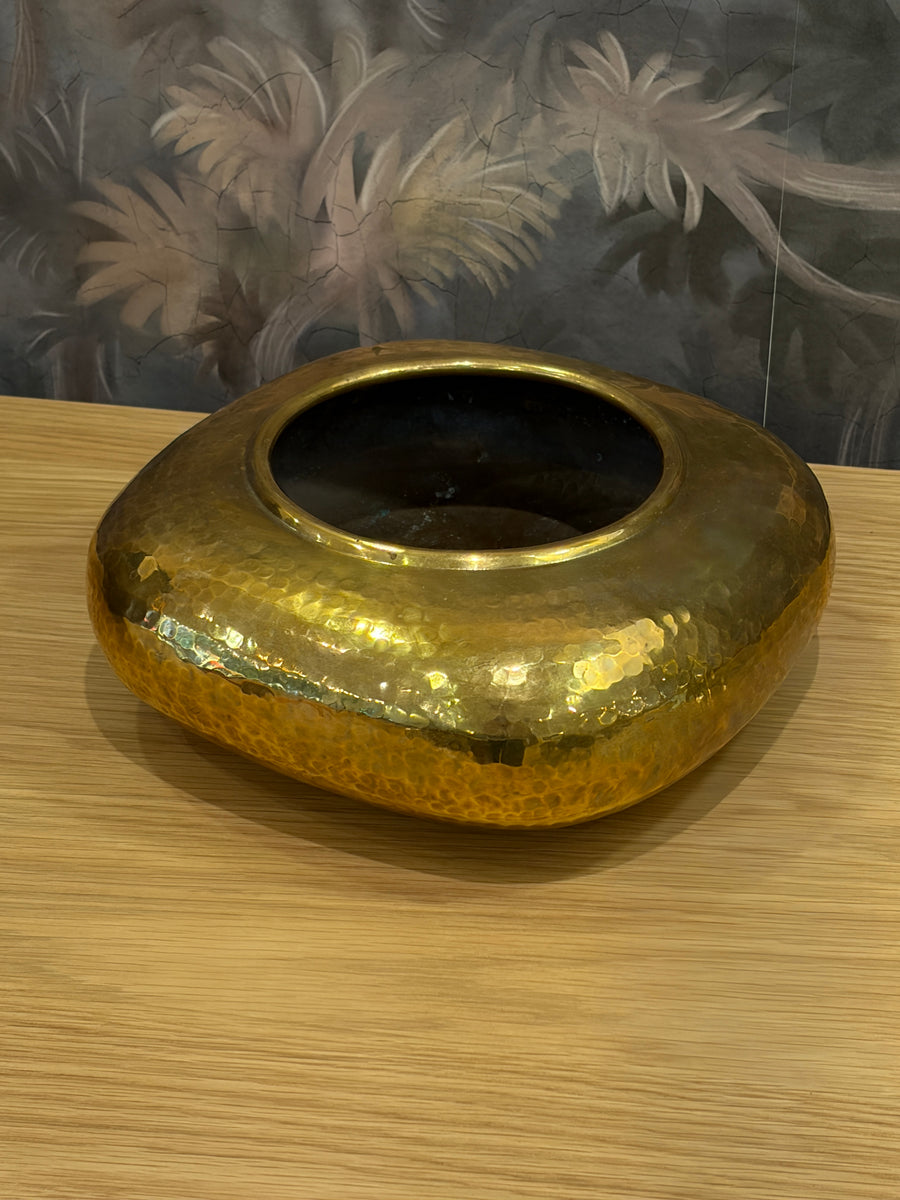 Hammered Brass Pillow Bowl