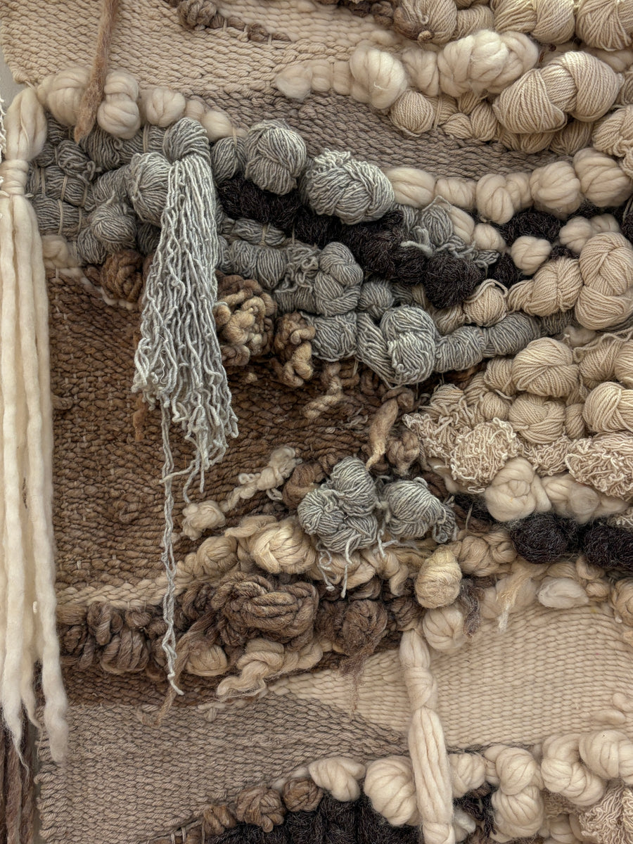 Boho Wool Cream Tapestry