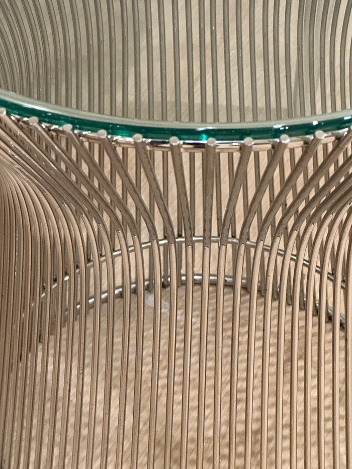 Barred Glass Side Table