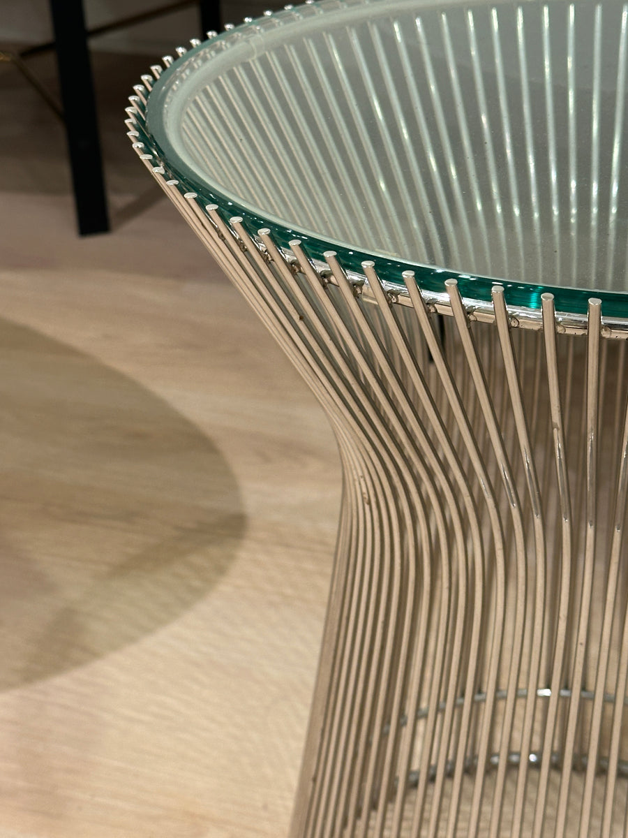 Barred Glass Side Table