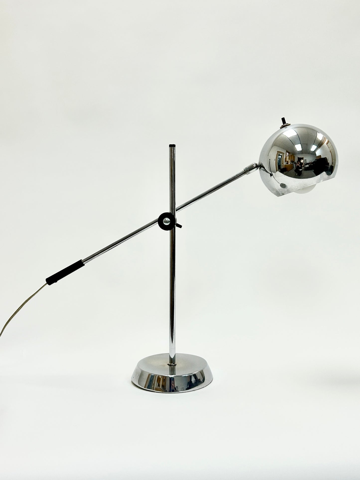 Verner Chrome Eyeball Desk Lamp