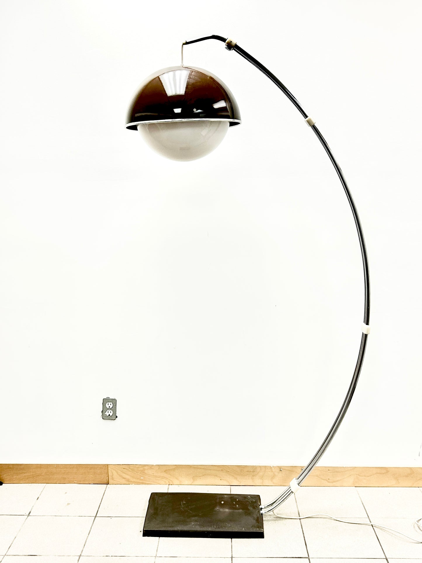 Arco Lucite Chrome Floor Lamp