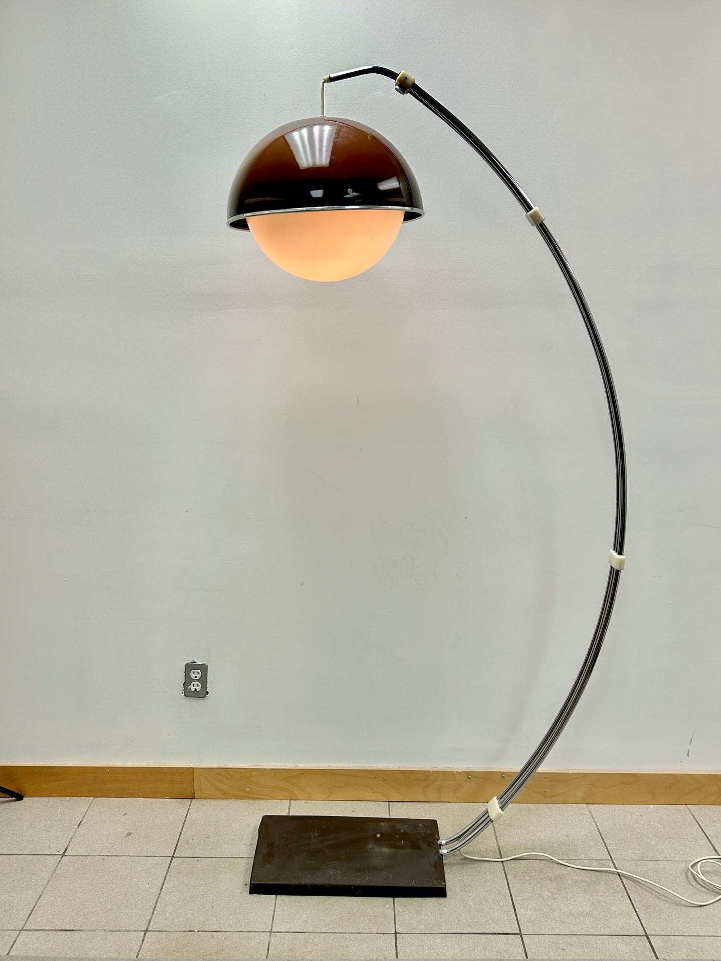 Arco Lucite Chrome Floor Lamp