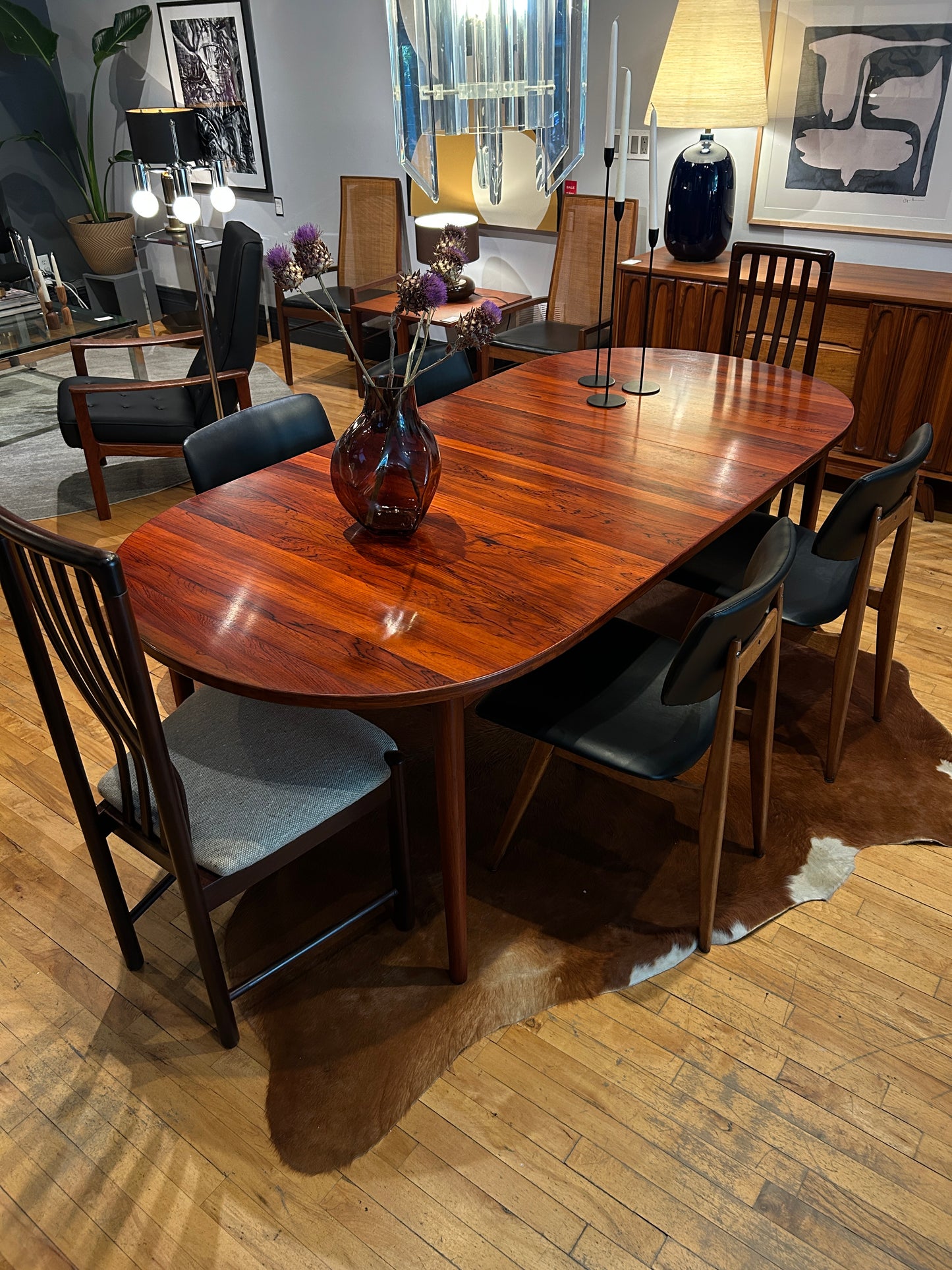 Lemvig  Extendable Rosewood Dining Table