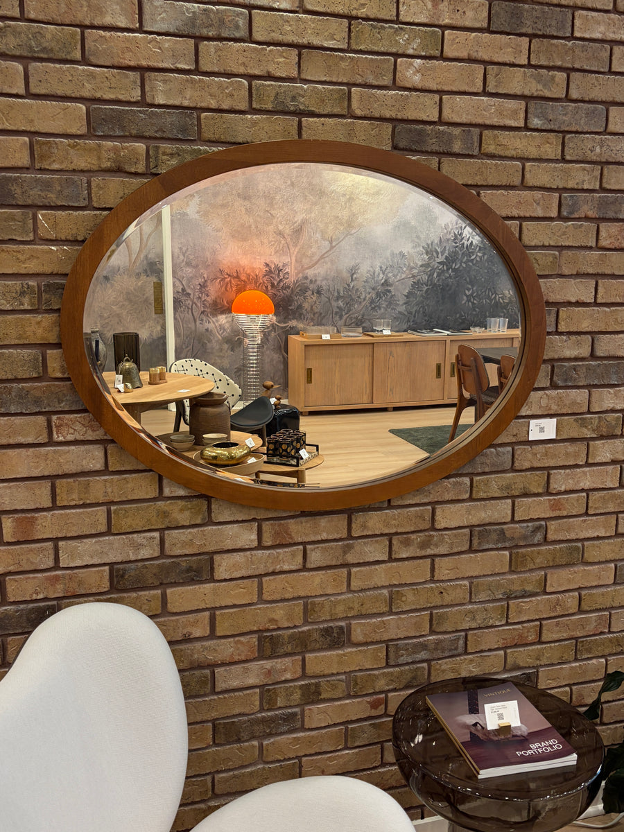 Vera Oval Oak Mirror