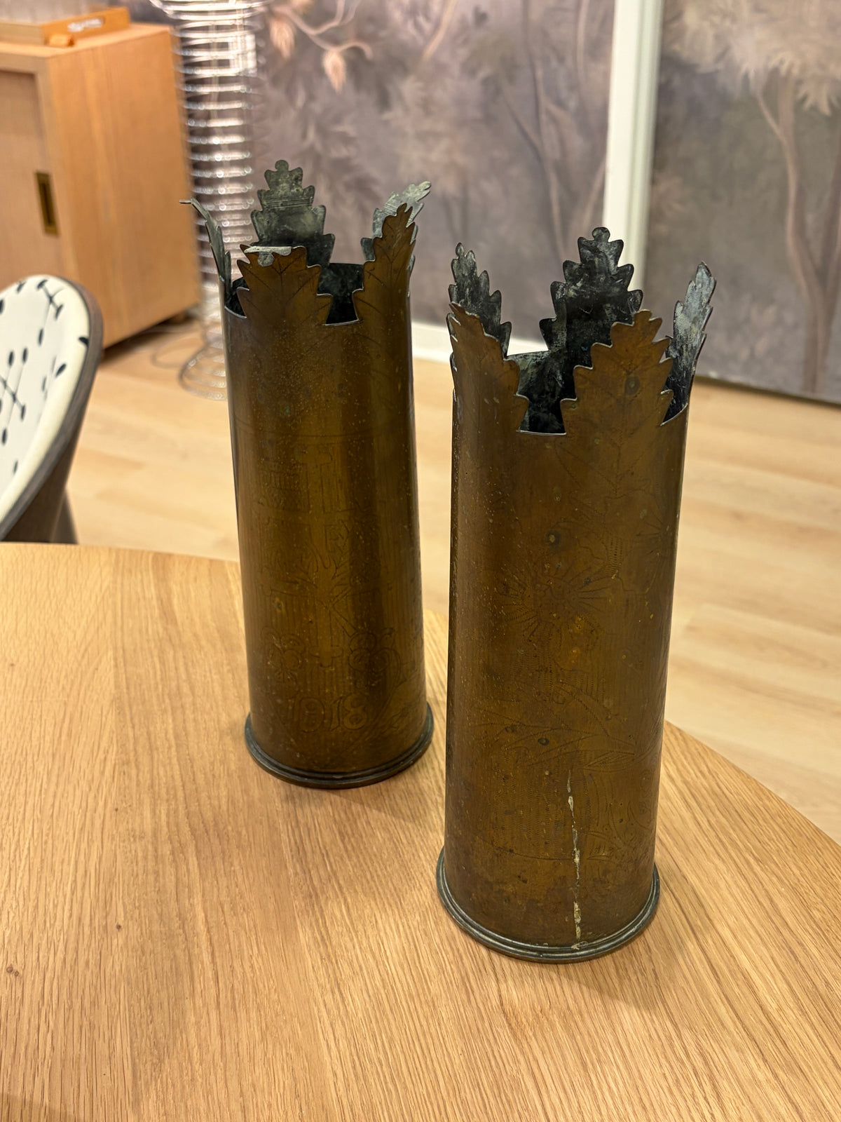 Brass Trench Art Vase (x1)