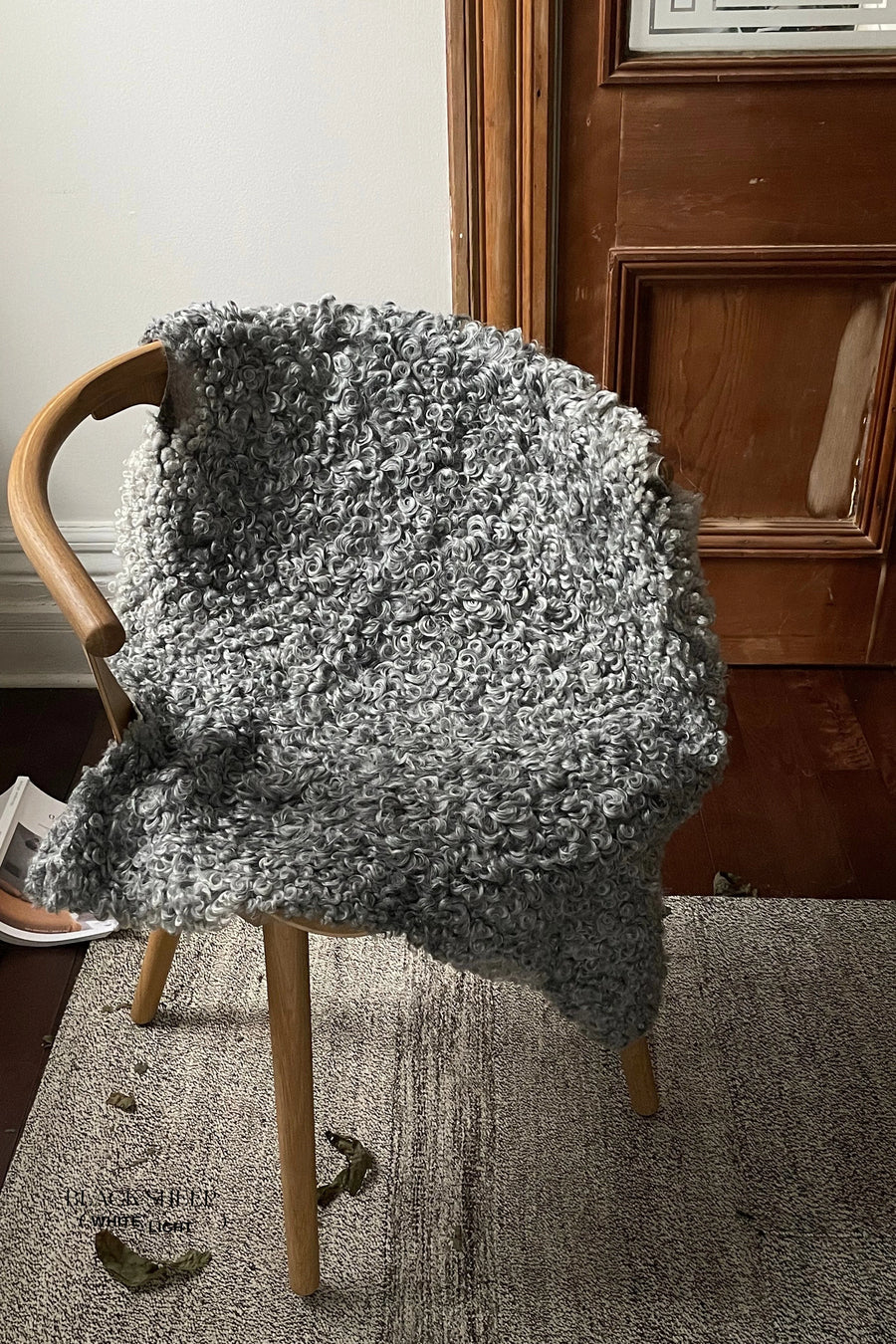 Gotland Long Wool Sheepskin, Grey