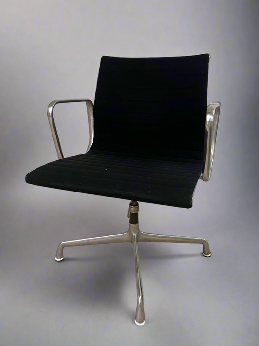 Herman Miller Aluminum Side Chairs in Black