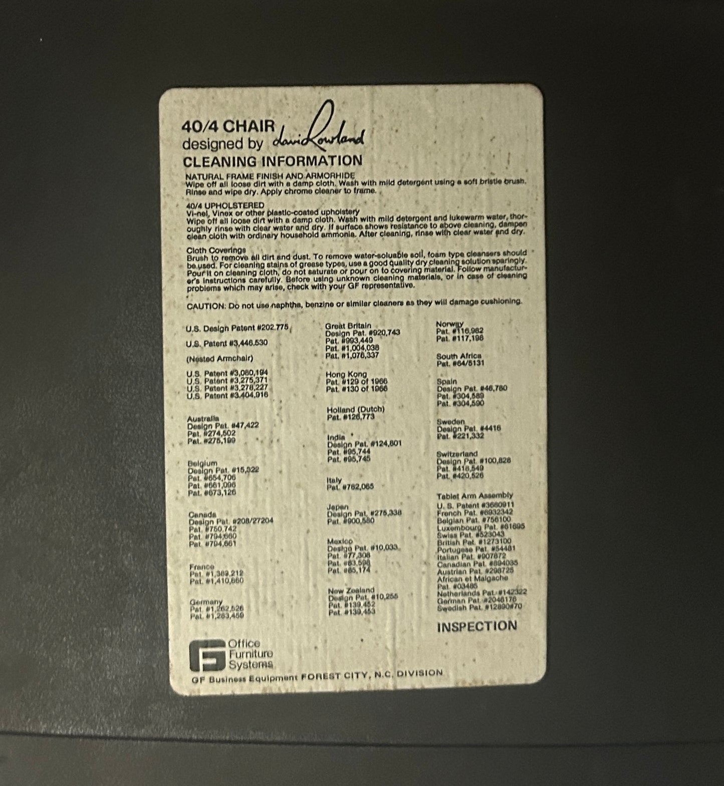 David Rowland 40/4 Stackable Chair