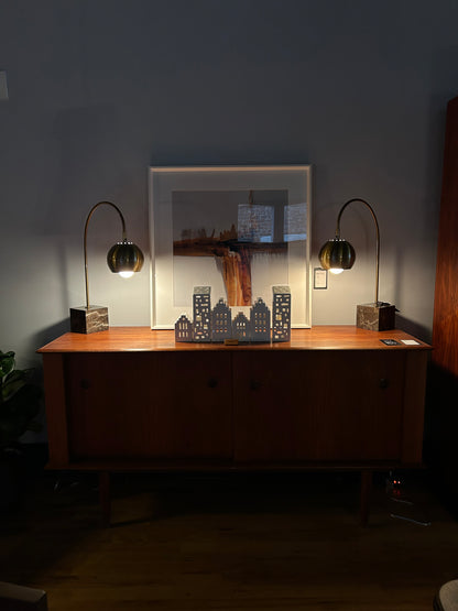 Emperador Marble Globe Lamp